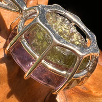 Moldavite & Ametrine Pendant Sterling Silver #8875-Moldavite Life