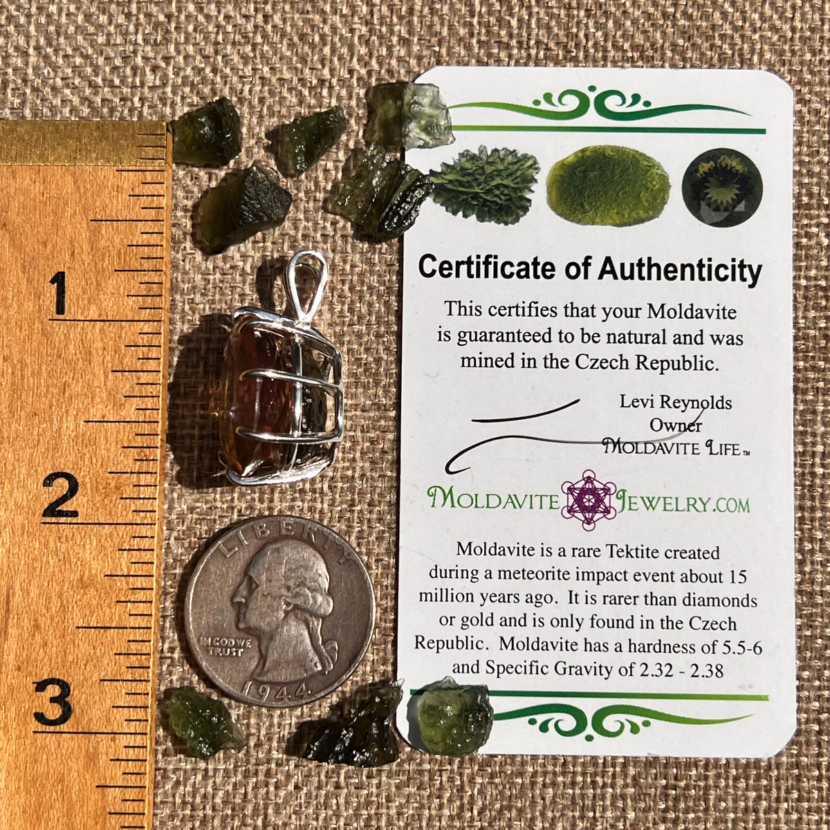Moldavite & Ametrine Pendant Sterling Silver #8875-Moldavite Life