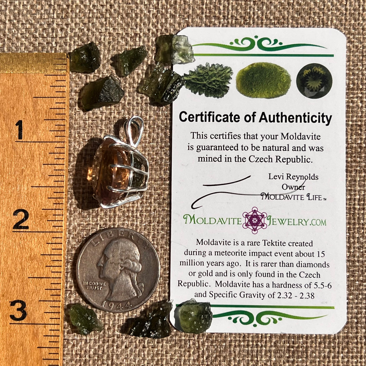 Moldavite & Ametrine Pendant Sterling Silver #8876-Moldavite Life