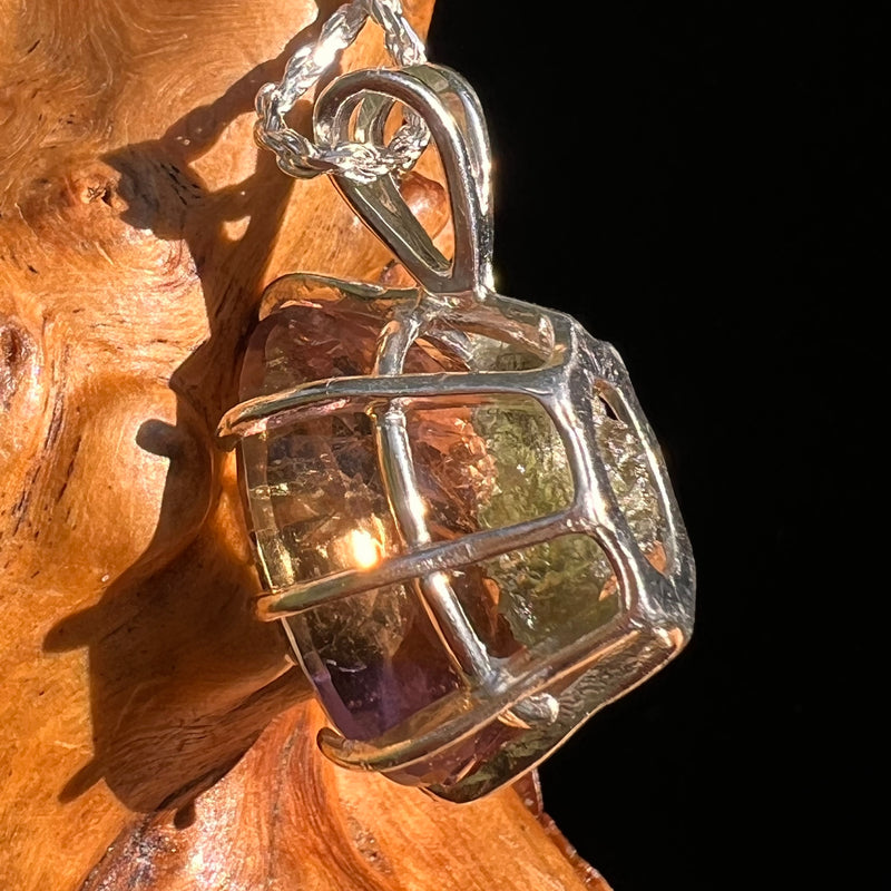 Moldavite & Ametrine Pendant Sterling Silver #8876-Moldavite Life