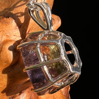 Moldavite & Ametrine Pendant Sterling Silver #8877-Moldavite Life