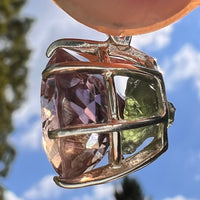 Moldavite & Ametrine Pendant Sterling Silver #8880-Moldavite Life