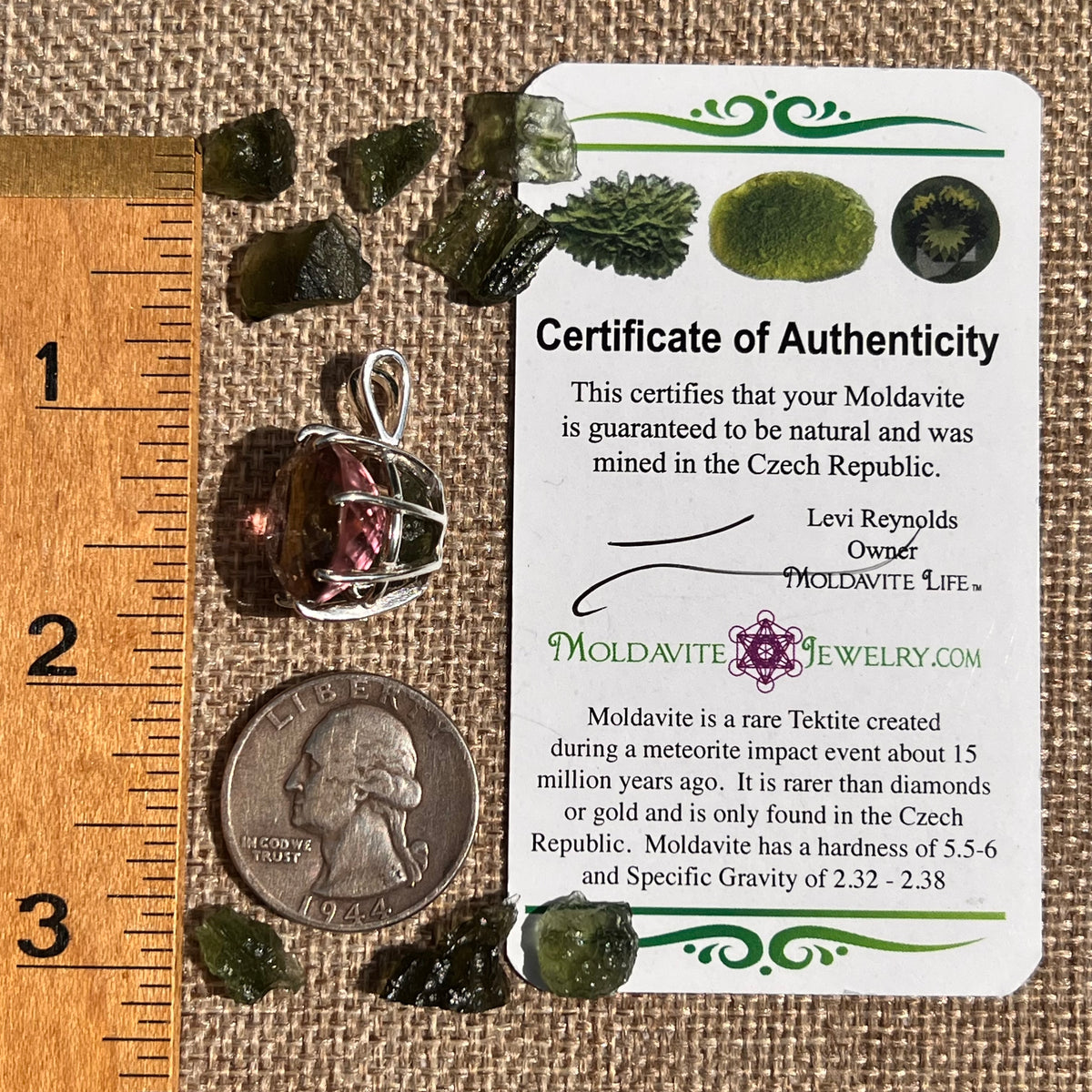 Moldavite & Ametrine Pendant Sterling Silver #8880-Moldavite Life