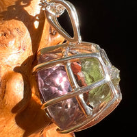 Moldavite & Ametrine Pendant Sterling Silver #8880-Moldavite Life