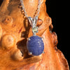 Moldavite & Blue Quartz Necklace Sterling Silver #7781-Moldavite Life