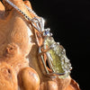 Moldavite & Blue Sapphire Necklace Sterling Silver #5042-Moldavite Life