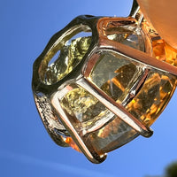 Moldavite & Citrine "Hidden Gem" Pendant Sterling Silver #8498-Moldavite Life