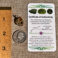 Moldavite & Citrine "Hidden Gem" Pendant Sterling Silver #8498-Moldavite Life