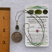 Moldavite & Citrine Necklace Sterling Silver #5510-Moldavite Life