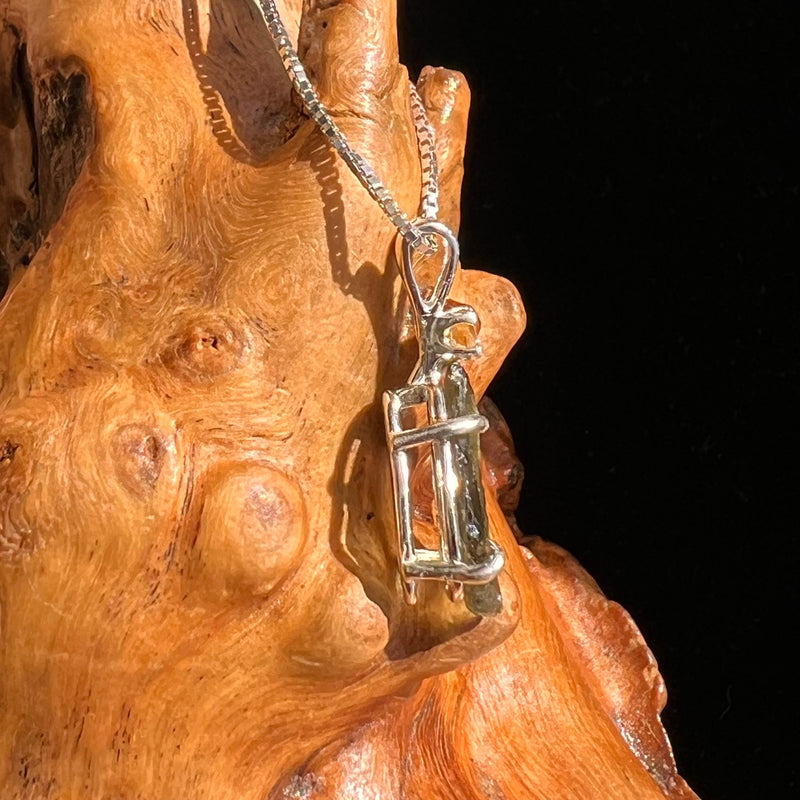 Moldavite & Citrine Necklace Sterling Silver #5511-Moldavite Life