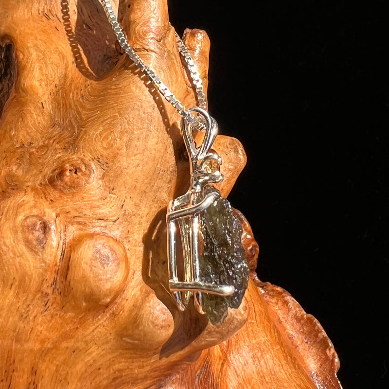 Moldavite & Citrine Necklace Sterling Silver #5512-Moldavite Life