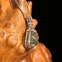 Moldavite & Citrine Necklace Sterling Silver #5516-Moldavite Life