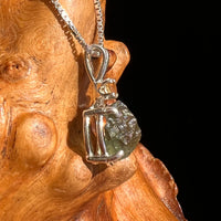 Moldavite & Citrine Necklace Sterling Silver #5520-Moldavite Life