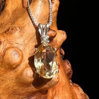 Moldavite & Citrine Necklace Sterling Silver #6672-Moldavite Life