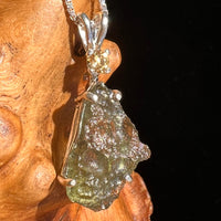 Moldavite & Citrine Necklace Sterling Silver #6677-Moldavite Life