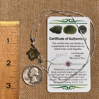 Moldavite & Citrine Necklace Sterling Silver #6680-Moldavite Life