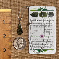 Moldavite & Citrine Necklace Sterling Silver #6681-Moldavite Life