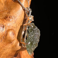 Moldavite & Citrine Necklace Sterling Silver #6685-Moldavite Life