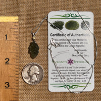 Moldavite & Citrine Necklace Sterling Silver #6685-Moldavite Life