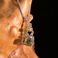 Moldavite & Citrine Necklace Sterling Silver #7279-Moldavite Life