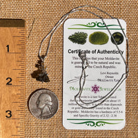 Moldavite & Citrine Necklace Sterling Silver #7279-Moldavite Life
