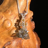 Moldavite & Citrine Necklace Sterling Silver #7279-Moldavite Life