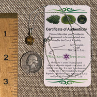 Moldavite & Citrine Necklace Sterling Silver #8493-Moldavite Life