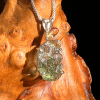 Moldavite & Citrine Necklace Sterling Silver #8791-Moldavite Life