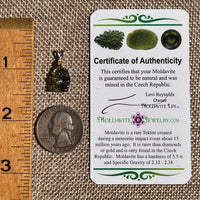 Moldavite & Citrine Necklace Sterling Silver #8793-Moldavite Life