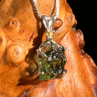 Moldavite & Citrine Necklace Sterling Silver #8793-Moldavite Life