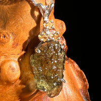 Moldavite & Citrine Necklace Sterling Silver #8794-Moldavite Life