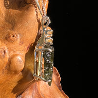 Moldavite & Citrine Necklace Sterling Silver #8794-Moldavite Life