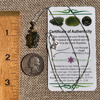 Moldavite & Citrine Necklace Sterling Silver #8794-Moldavite Life