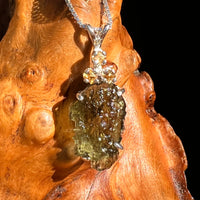 Moldavite & Citrine Necklace Sterling Silver #8794-Moldavite Life