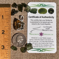 Moldavite & Citrine Pendant Sterling Silver "Hidden Gem" #8965-Moldavite Life