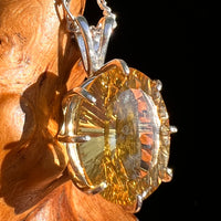 Moldavite & Citrine Pendant Sterling Silver "Hidden Gem" #8966-Moldavite Life