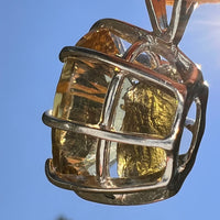 Moldavite & Citrine Pendant Sterling Silver "Hidden Gem" #8966-Moldavite Life
