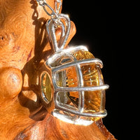 Moldavite & Citrine Pendant Sterling Silver "Hidden Gem" #8966-Moldavite Life