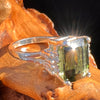 Moldavite & Danburite Ring Sterling Silver #6115