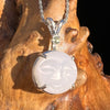 Moldavite & Full Moon Moonstone Pendant Silver #5031-Moldavite Life