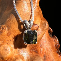 Moldavite Gem Necklace Sterling Silver #2585-Moldavite Life