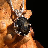 Moldavite Gem Necklace Sterling Silver #7669-Moldavite Life