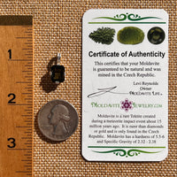 Moldavite Gem Pendant Sterling Silver #6116-Moldavite Life