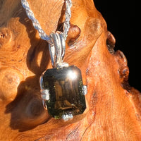 Moldavite Gem Pendant Sterling Silver #6116-Moldavite Life