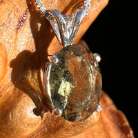Moldavite Gem Pendant Sterling Silver #7871-Moldavite Life