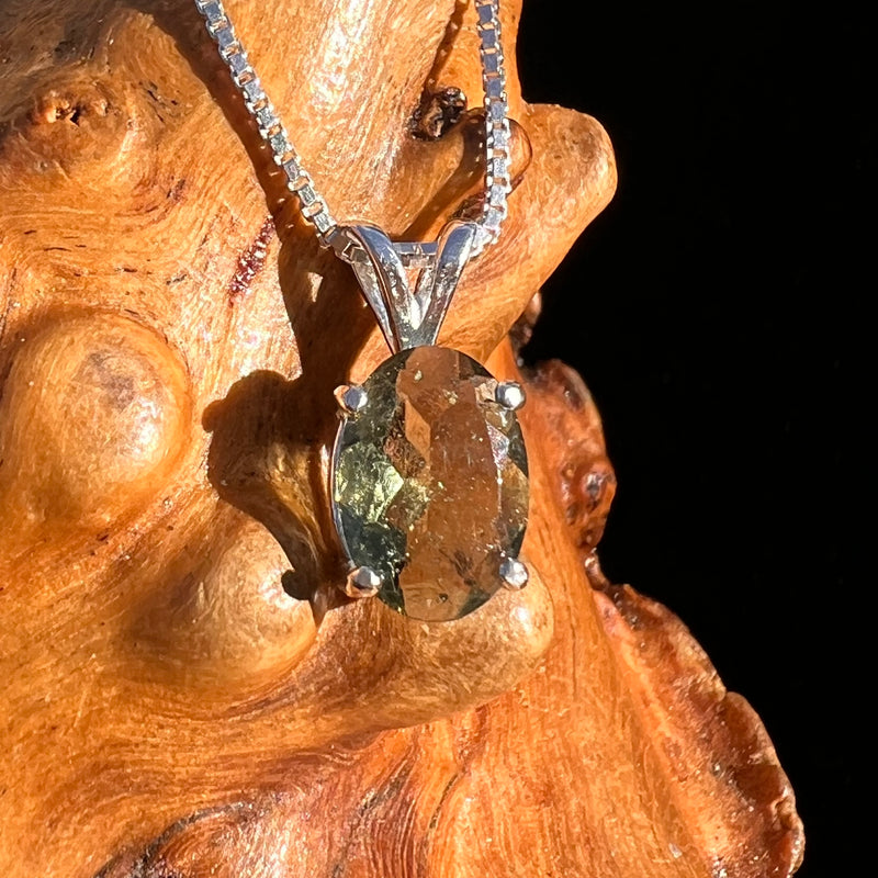 Moldavite Gem Pendant Sterling Silver #7871-Moldavite Life