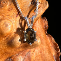 Moldavite Gem Pendant Sterling Silver #7872-Moldavite Life
