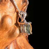 Moldavite Gem Pendant Sterling Silver #7874-Moldavite Life