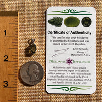 Moldavite Gem Pendant Sterling Silver #7875-Moldavite Life