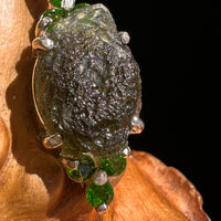 Moldavite & Green Chrome Diopside Pendant Sterling #6652-Moldavite Life